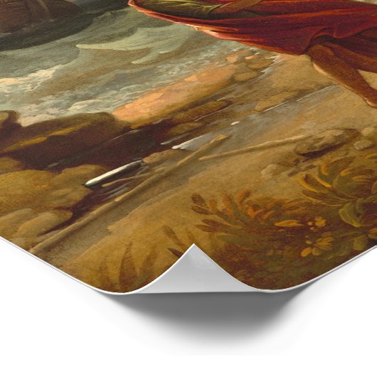 Telemachus en Calypso Benjamin West Fine Art Poste Poster (Hoek)