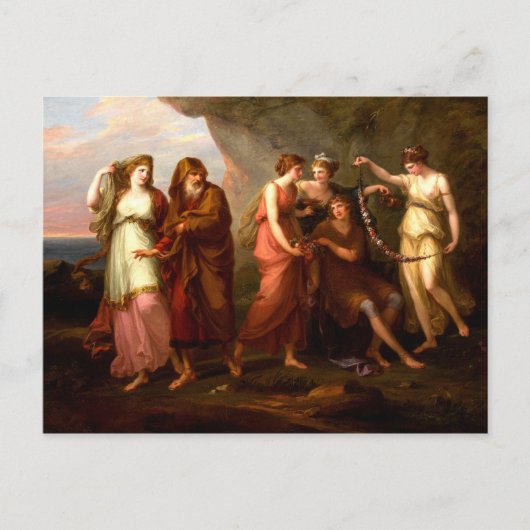 Telemachus en de Nymfs van Calypso Briefkaart (Voorkant)