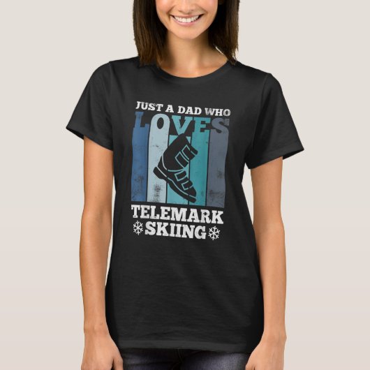 Telemark Dad Touring Ski Boot Retro T-shirt (Voorkant)