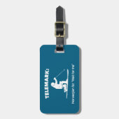 Telemark: Noors voor "Wacht op mij" Bagagelabel (Voorkant verticaal)