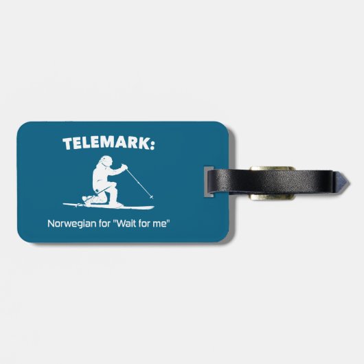 Telemark: Noors voor "Wacht op mij" Bagagelabel (Achterkant horizontaal)