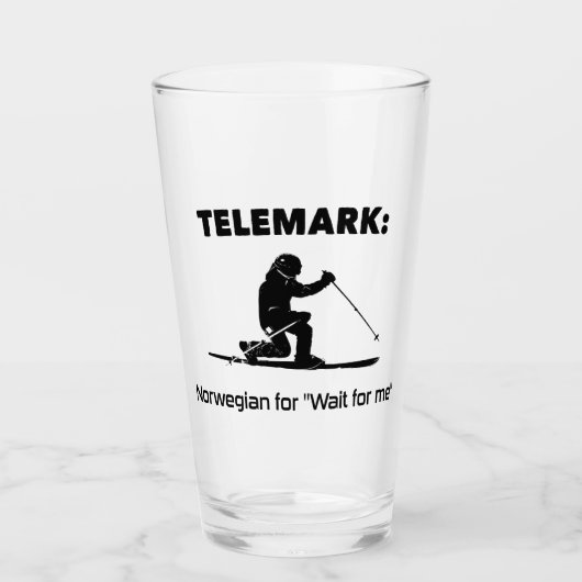 Telemark: Noors voor "Wacht op mij" Glas (Voorkant)