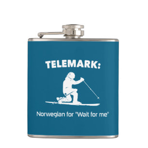 Telemark: Noors voor "Wacht op mij" Heupfles
