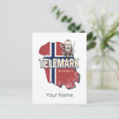 Telemark Noorwegen Provincie Kaart  Souvenir (Staand voorkant)