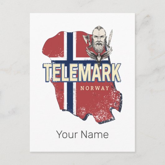 Telemark Noorwegen Provincie Kaart  Souvenir (Voorkant)
