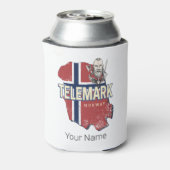 Telemark Noorwegen Provincie Kaart  Souvenir Blikjeskoeler (Blikje Achterkant)