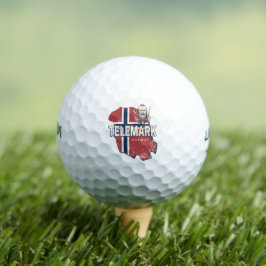 Telemark Noorwegen Provincie Kaart Souvenir Golfballen