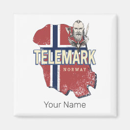 Telemark Noorwegen Provincie Kaart Souvenir Magneet