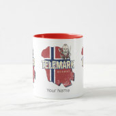 Telemark Noorwegen Provincie Kaart  Souvenir Mok (Midden)