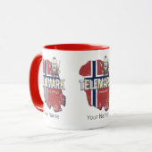 Telemark Noorwegen Provincie Kaart  Souvenir Mok (Voorkant links)