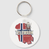 Telemark Noorwegen Provincie Kaart  Souvenir Sleutelhanger (Voorkant)