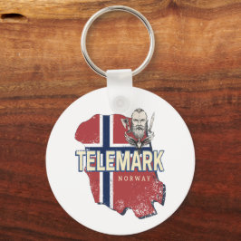 Telemark Noorwegen Provincie Kaart Souvenir Sleutelhanger