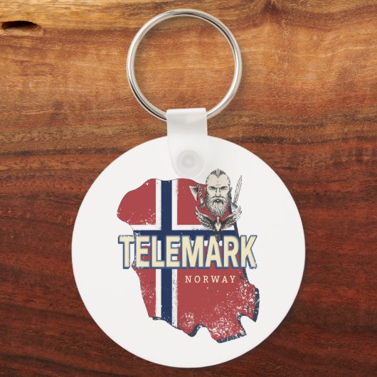 Telemark Noorwegen Provincie Kaart  Souvenir Sleutelhanger (Voorkant)
