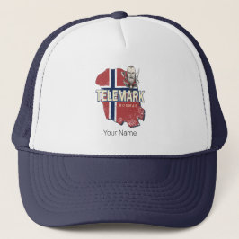 Telemark Noorwegen Provincie Kaart Souvenir Trucker Pet