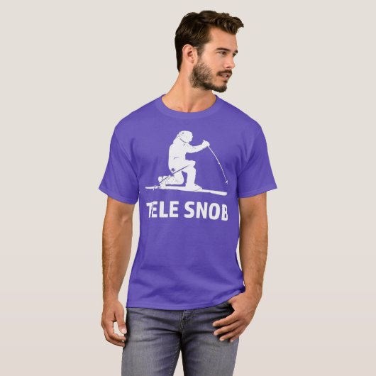 Telemark Skiing Snob T-shirt (Voorkant volledig)