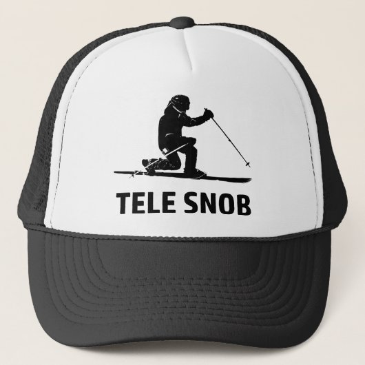 Telemark Skiing Snob Trucker Pet (Voorkant)