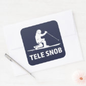 Telemark Skiing Snob Vierkante Sticker (Envelop)