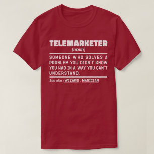 Telemarketeer Zelfstandig naamwoord Definitie Verk T-shirt