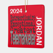 Telemarketer Buitengewone CUSTOM Keramisch Ornament (Links)