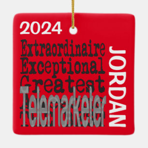 Telemarketer Buitengewone CUSTOM Keramisch Ornament