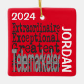 Telemarketer Buitengewone CUSTOM Keramisch Ornament (Voorkant)