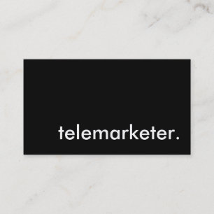 telemarketer. visitekaartje