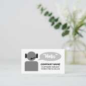 Telemarketing van verkoper van klantenservice visitekaartje (Staand voorkant)