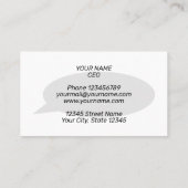 Telemarketing van verkoper van klantenservice visitekaartje (Achterkant)