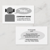 Telemarketing van verkoper van klantenservice visitekaartje (Voorkant / Achterkant)