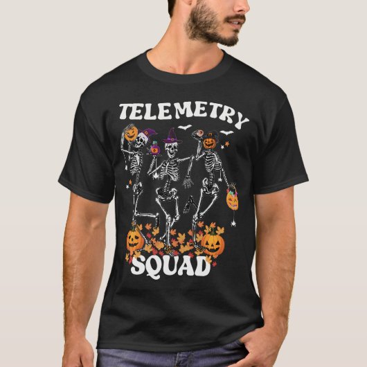 Telemetrie Nurse Squad Medical Nursing Skeleton Da T-shirt (Voorkant)