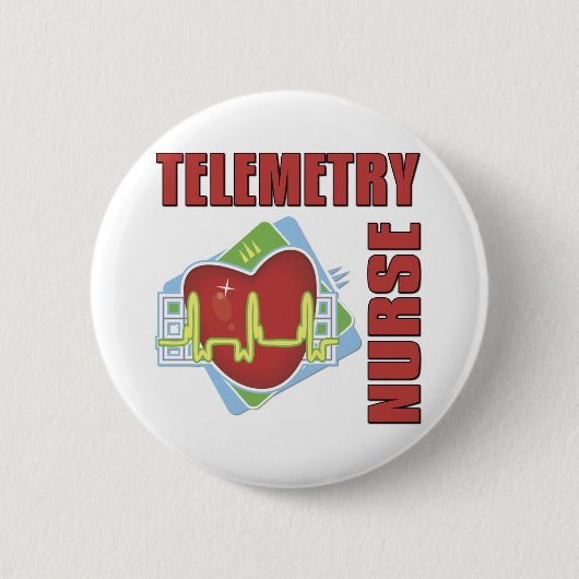 Telemetriestverpleegster Ronde Button 5,7 Cm (Voorkant)