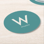 Telen Mozaïek Persoonlijk Feest Ronde Kartonnen Onderzetter (Gebogen)