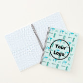 Telenkleurig kappersbedrijfspatroon notitieboek (Binnen)