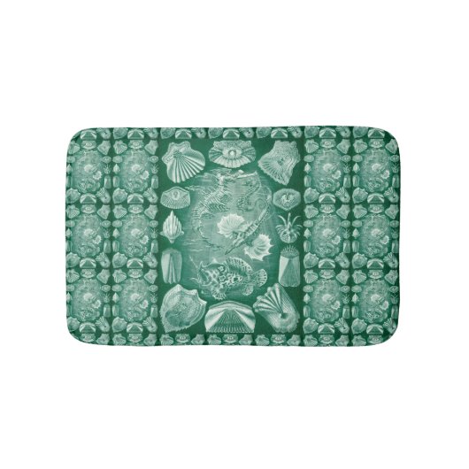  Teleostei schelpen en vissen van Ernst Haeckel Badmat (Voorkant)