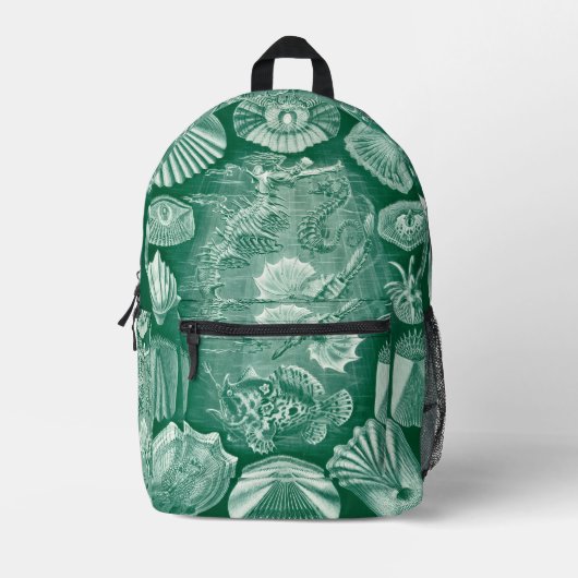 Teleostei schelpen en vissen van Ernst Haeckel Bedrukte Rugzak (Voorkant)