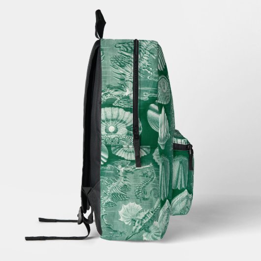  Teleostei schelpen en vissen van Ernst Haeckel Bedrukte Rugzak (Links)