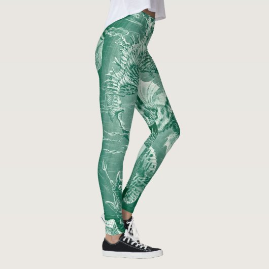Teleostei schelpen en vissen van Ernst Haeckel Leggings (Rechts)
