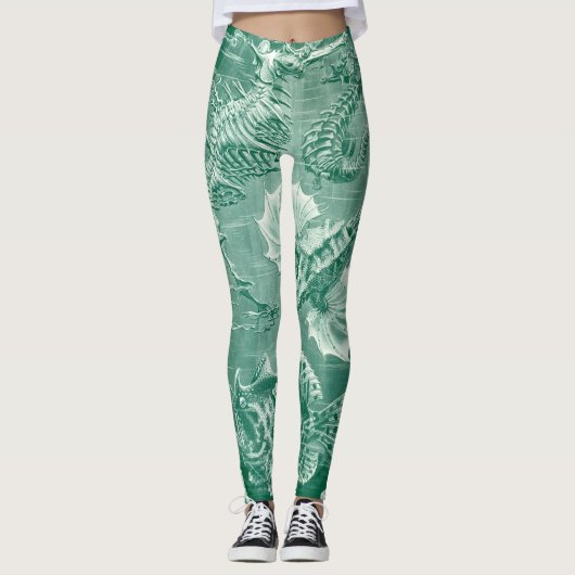 Teleostei schelpen en vissen van Ernst Haeckel Leggings (Voorkant)