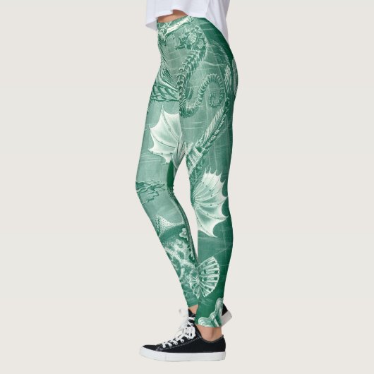 Teleostei schelpen en vissen van Ernst Haeckel Leggings (Links)
