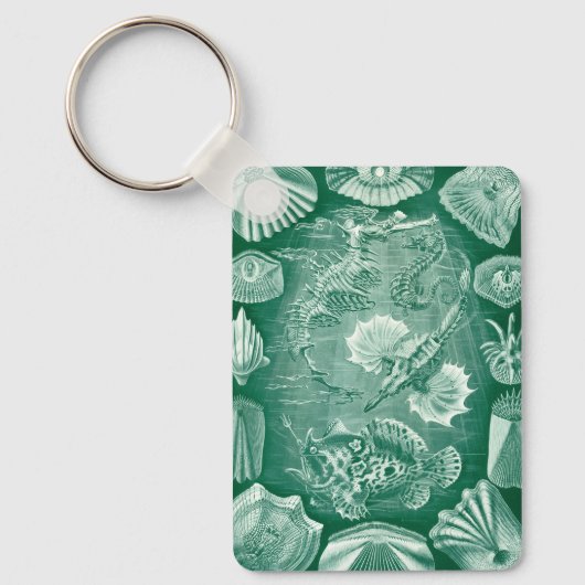  Teleostei schelpen en vissen van Ernst Haeckel Sleutelhanger (Voorkant)