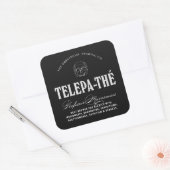 TELEPA-THÉ - apothekersetiket Vierkante Sticker (Envelop)