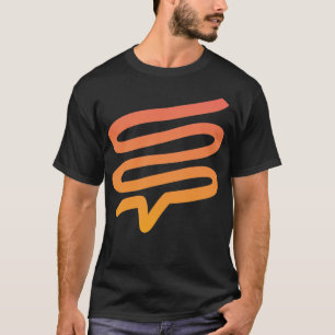 Telepath t-shirt #3 donker tot licht oranje verloo