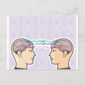 Telepathy between human Brains via Brainwaves Briefkaart (Voorkant)