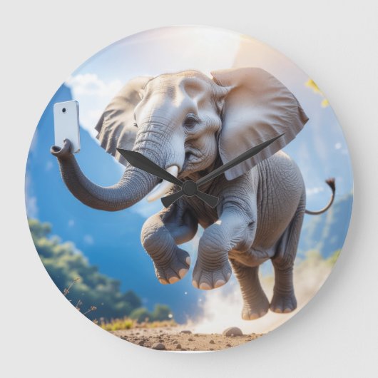 TELEPHANT - Wall Clock Grote Klok (Voorkant)