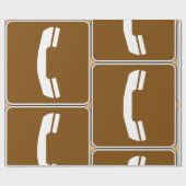 Telephone Road Sign Cadeaupapier (Vlak)