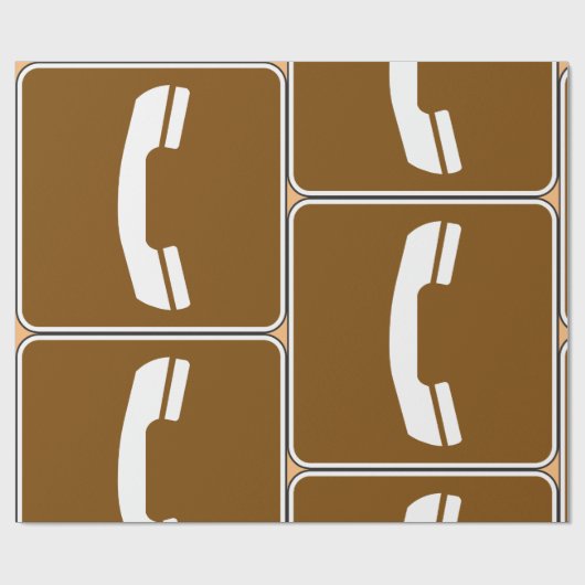 Telephone Road Sign Cadeaupapier (Vlak)