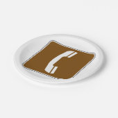 Telephone Road Sign Papieren Bordje (Gekanteld)