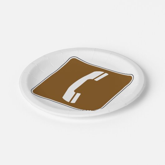 Telephone Road Sign Papieren Bordje (Gekanteld)