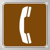 Telephone Road Sign Poster (Voorkant)