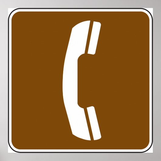 Telephone Road Sign Poster (Voorkant)